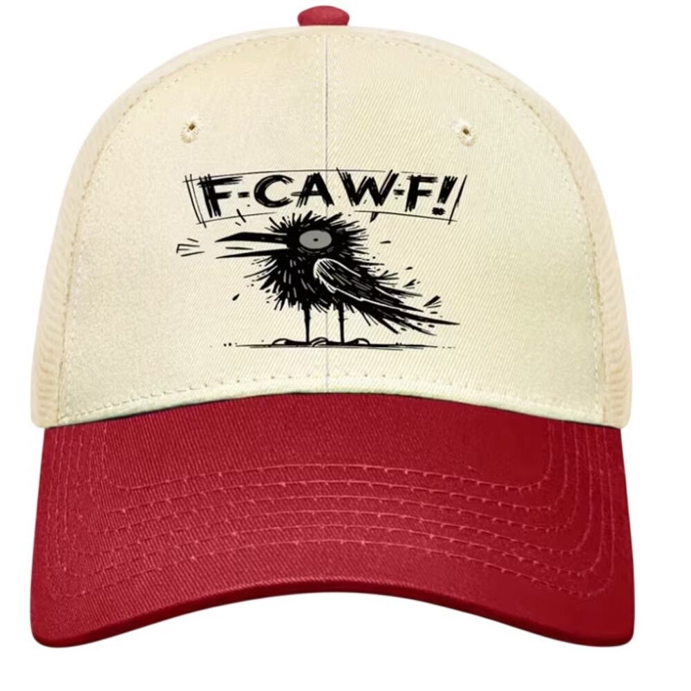 F caw F unbranded trucker hat